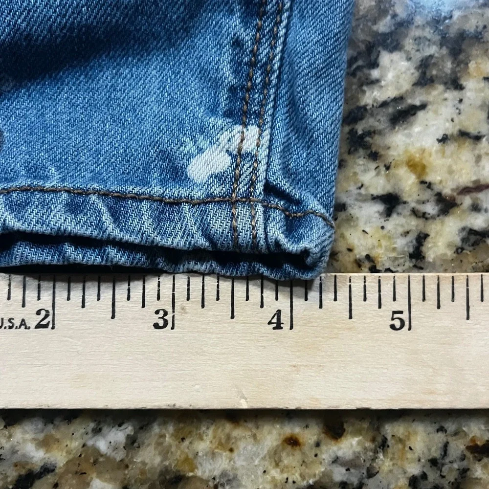 OshKosh Bgosh Girls 3T Floral Denim Overalls Blue Cotton Bib Overalls Pocket‎